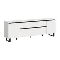 TV-BÄNK  188/65/36 cm 2 låda(or) stående  - vit/svart, Design, metall/trämaterial (188/65/36cm) - Livetastic