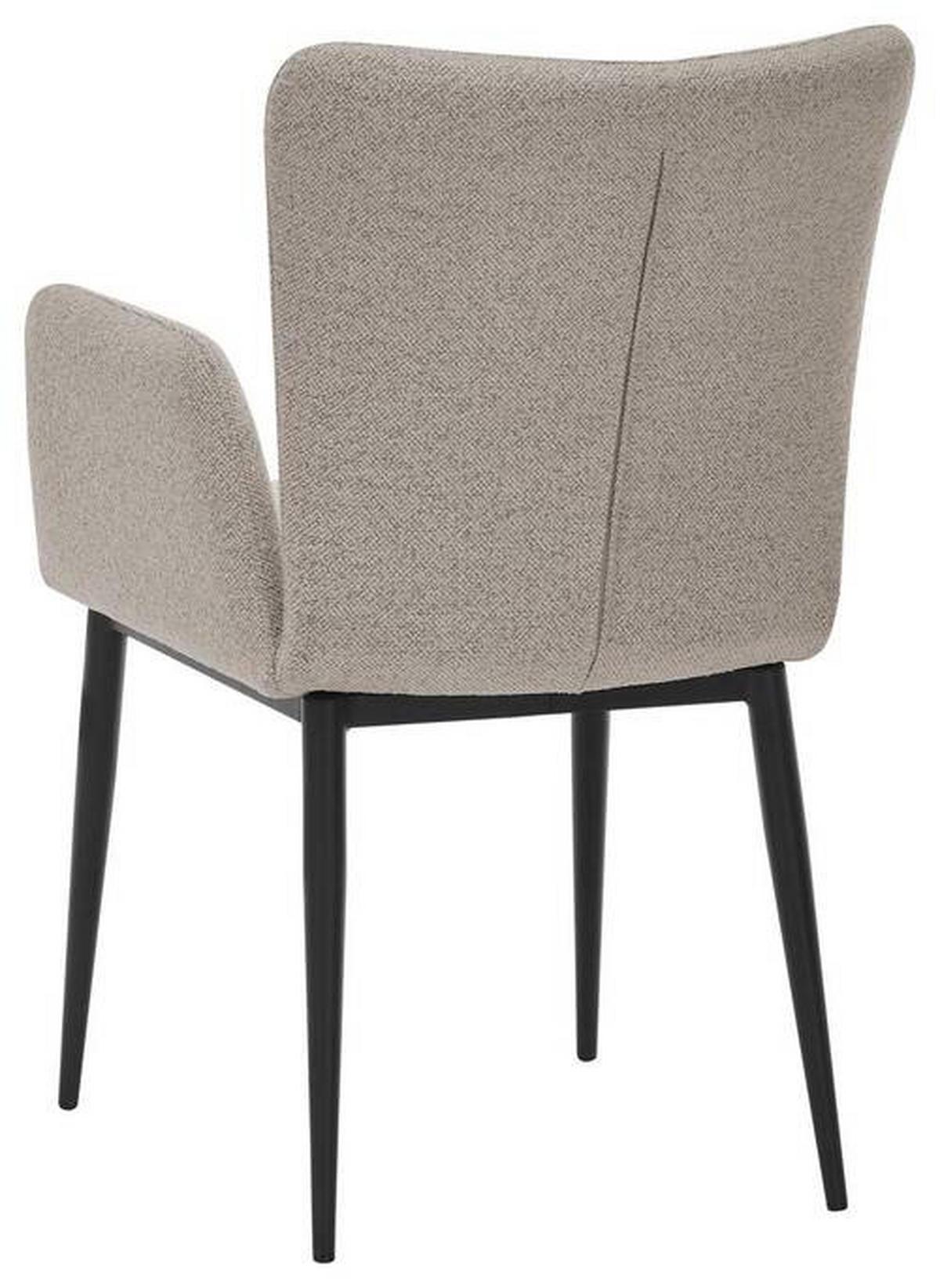 ARMLEHNSTUHL  in Stahl Bouclé  - Beige/Schwarz, Trend, Textil/Metall (57/86/61,5cm) - SetOne by Musterring