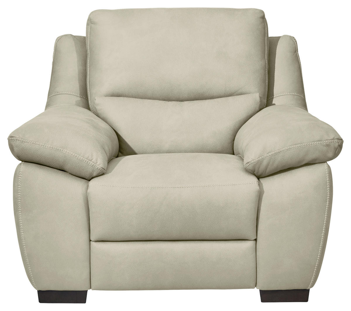 SESSEL in Webstoff Beige  - Wengefarben/Weiss, Konventionell, Holz/Textil (119/96/99cm) - Livetastic