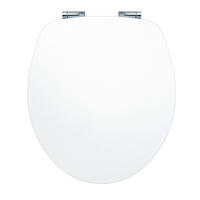 WC-SITZ - Weiß, Basics, Holzwerkstoff (37,5/5,7/44cm) - Sadena
