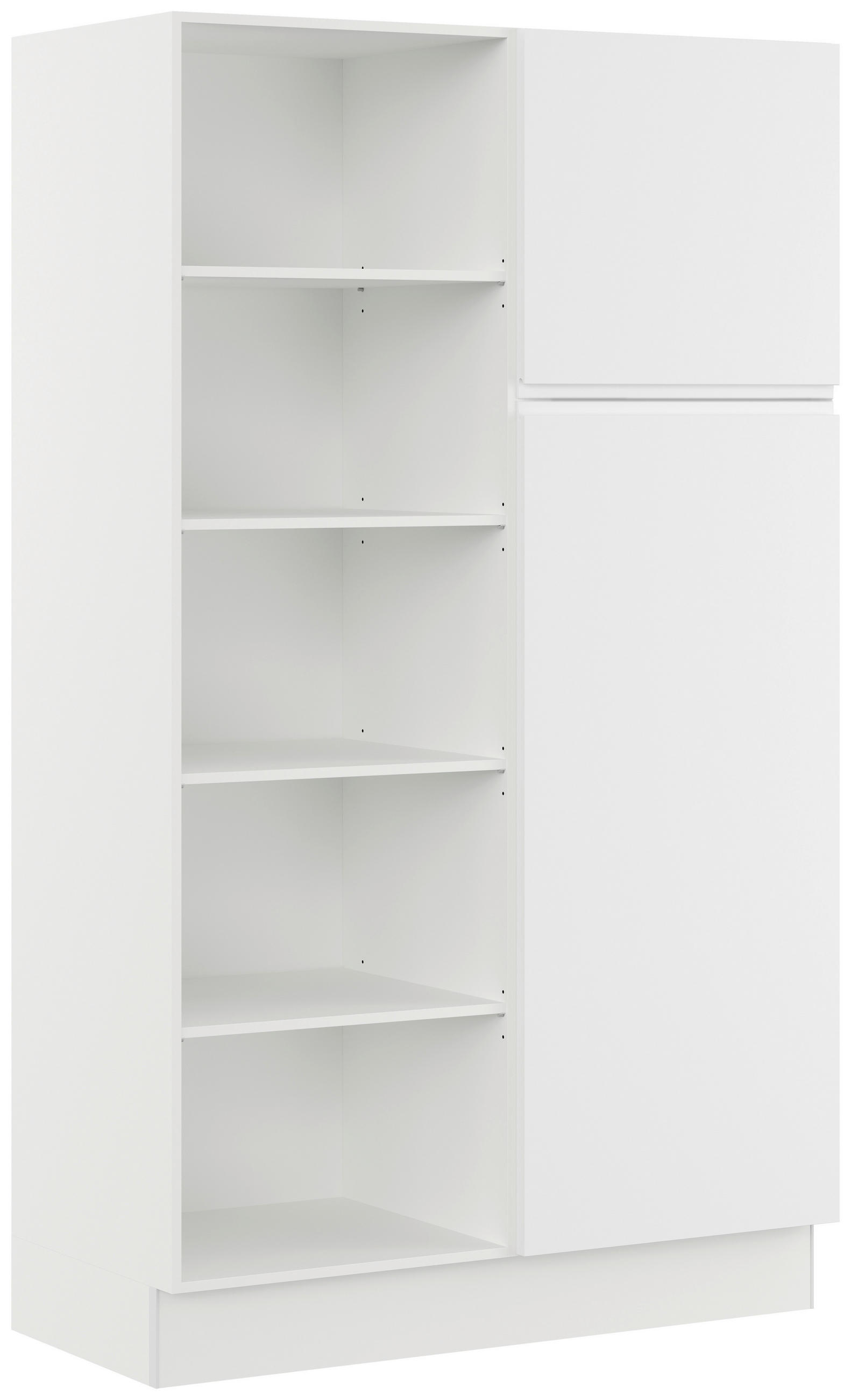 MEHRZWECKSCHRANK 120/206,2/58 cm  - Weiss, Basics, Holzwerkstoff (120/206,2/58cm) - Impuls