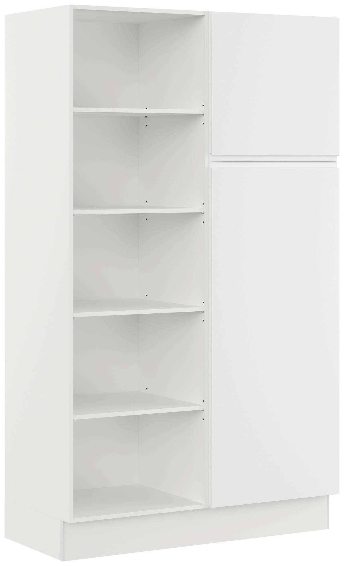 MEHRZWECKSCHRANK 120/206,2/58 cm  - Weiss, Basics, Holzwerkstoff (120/206,2/58cm) - Impuls