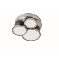 LED-DECKENLEUCHTE 24,5/7,4 cm   - Silberfarben, Design, Metall (24,5/7,4cm) - Globo