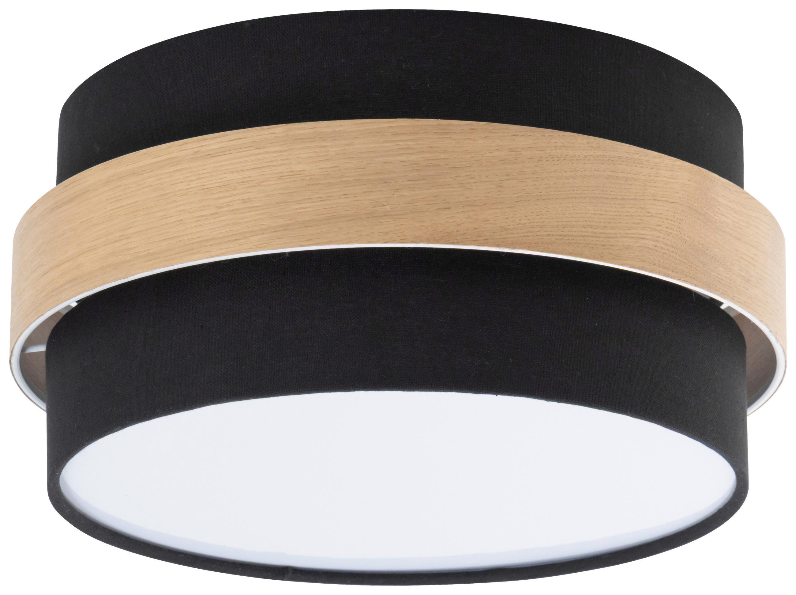 DECKENLEUCHTE 37/18 cm   - Schwarz, MODERN, Holz/Kunststoff (37/18cm) - Novel