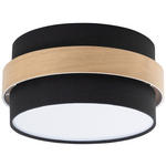 DECKENLEUCHTE  37/18 cm    - Schwarz, MODERN, Holz/Kunststoff (37/18cm) - Novel