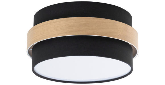 DECKENLEUCHTE  37/18 cm    - Schwarz, MODERN, Holz/Kunststoff (37/18cm) - Novel