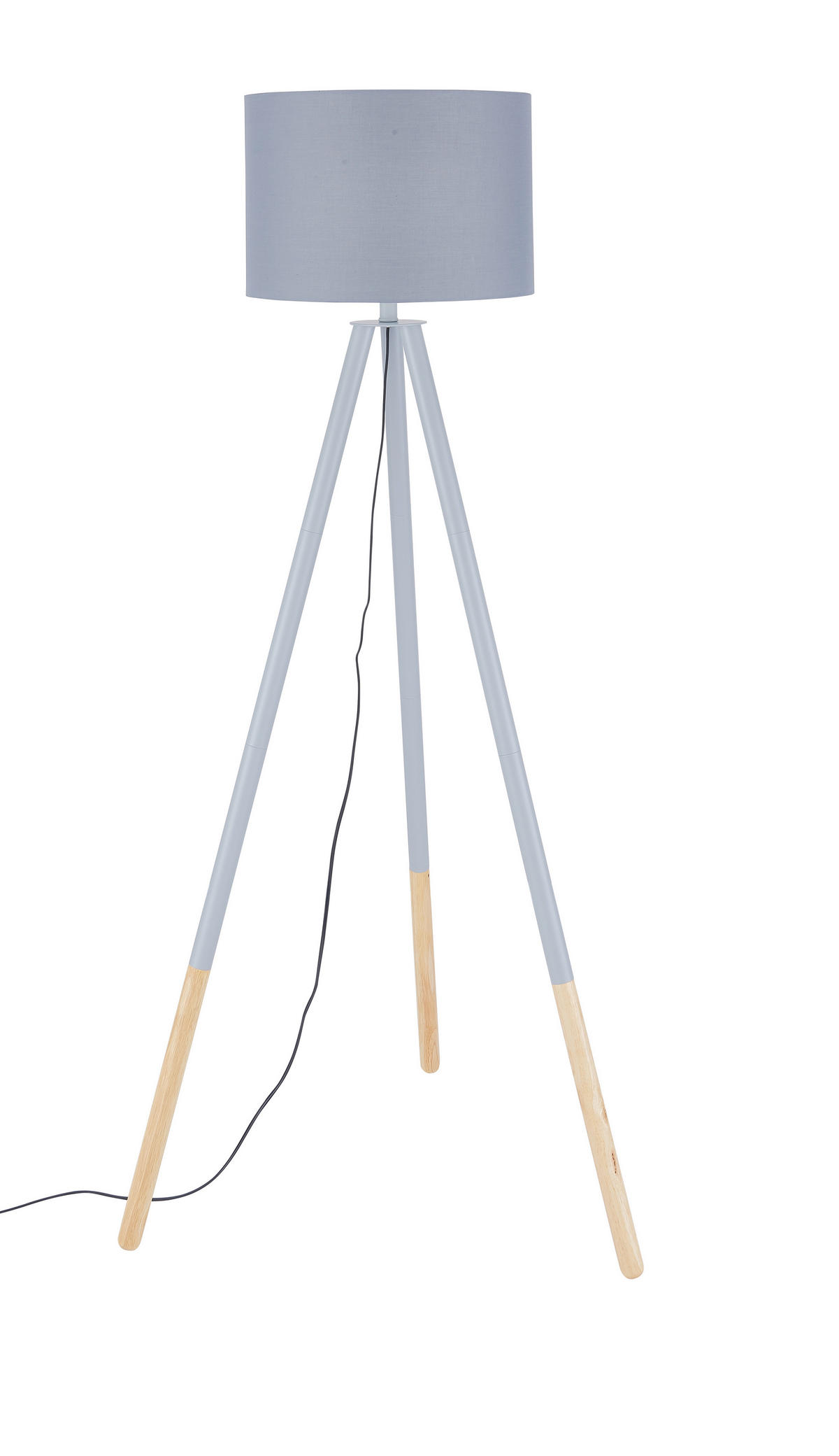 STEHLEUCHTE  65/154/65 cm   - Naturfarben/Grau, Design, Holz/Textil (65/154/65cm) - P & B