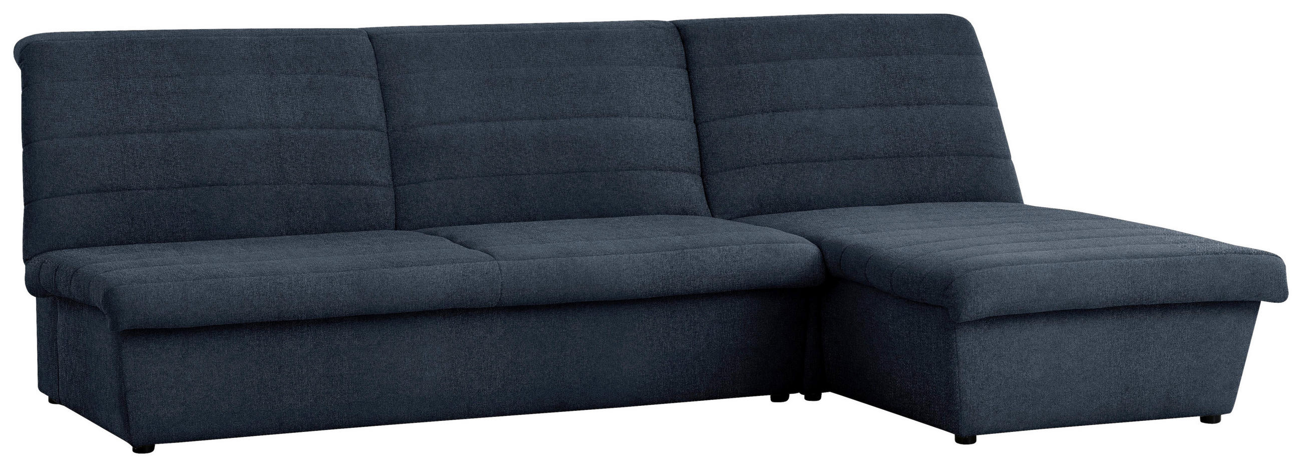 ECKSOFA in Webstoff Dunkelblau  274/168 cm  - Schwarz/Dunkelblau, Design, Kunststoff/Textil (274/168cm) - LOOKS by W.Joop