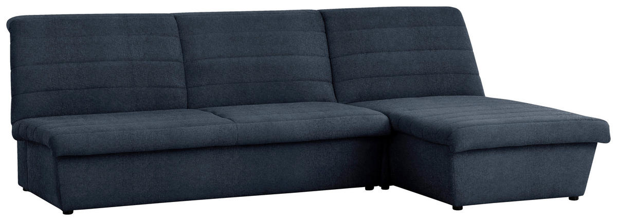 ECKSOFA Looks VIII Dunkelblau Webstoff  - Schwarz/Dunkelblau, Design, Kunststoff/Textil (274/168cm) - LOOKS by W.Joop