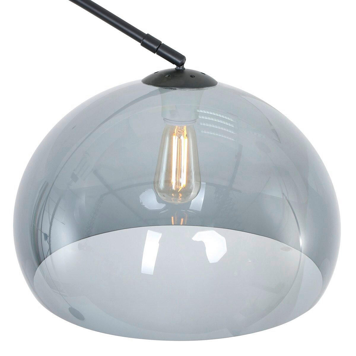 STEHLEUCHTE SPARKLED LIGHT 50/240/230 cm  - Schwarz/Grau, Trend, Kunststoff/Metall (50/240/230cm)
