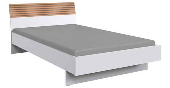 BETT 120/200 cm in Weiß, Eiche Artisan - Weiß/Eiche Artisan, Design, Holzwerkstoff (120/200cm) - Carryhome