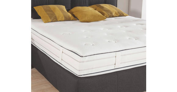 BOXSPRINGBETT 180/200 cm in Schwarz - Alufarben/Schwarz, KONVENTIONELL, Textil/Metall (180/200cm) - Dieter Knoll