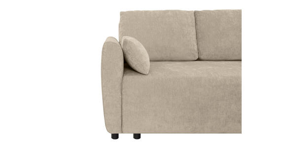 SCHLAFSOFA  in Chenille Beige  - Beige/Schwarz, KONVENTIONELL, Kunststoff/Textil (161/90/108cm) - Carryhome