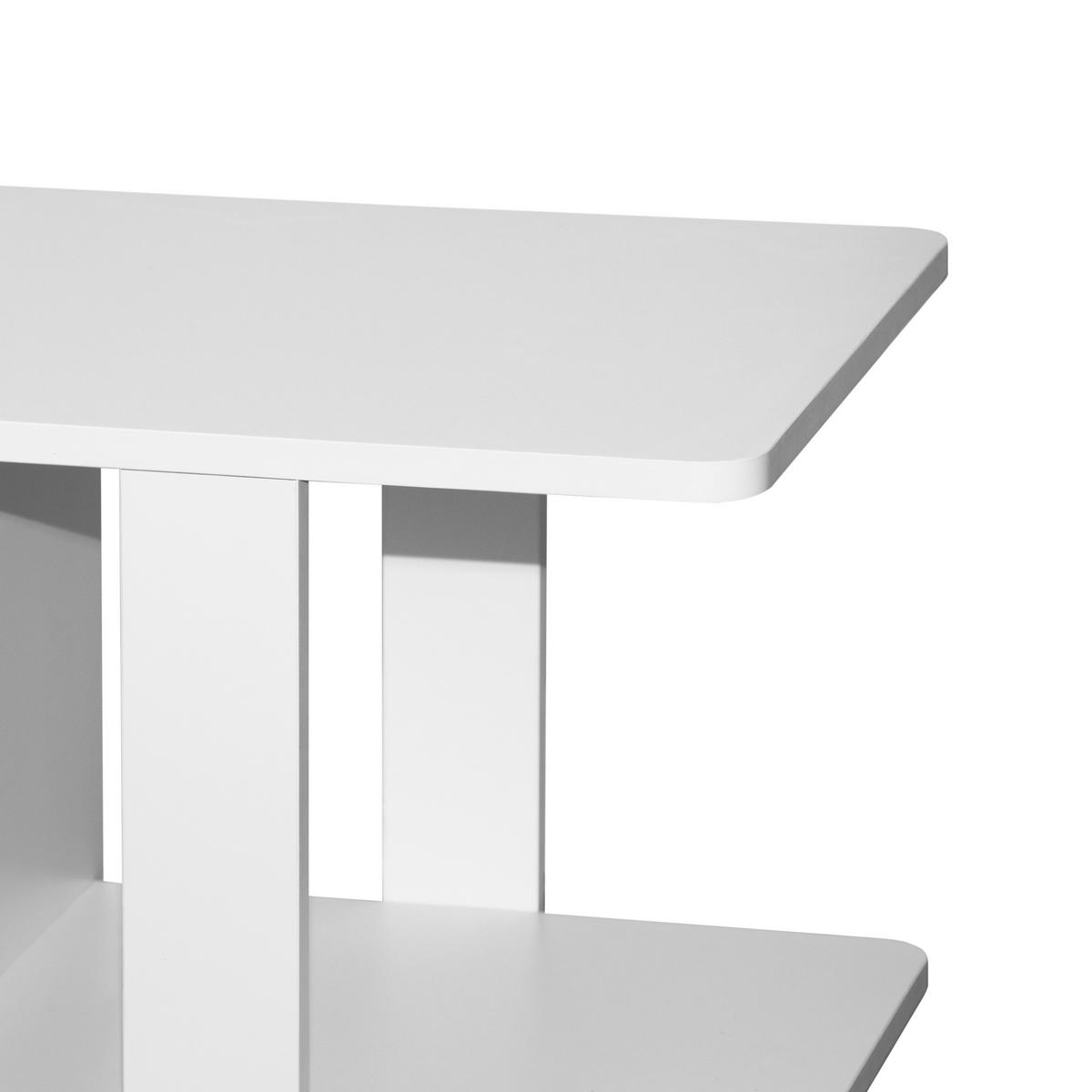 ECKSCHREIBTISCH  in Weiß  - Weiß, MODERN, Holzwerkstoff/Metall (140/75/140cm) - MID.YOU