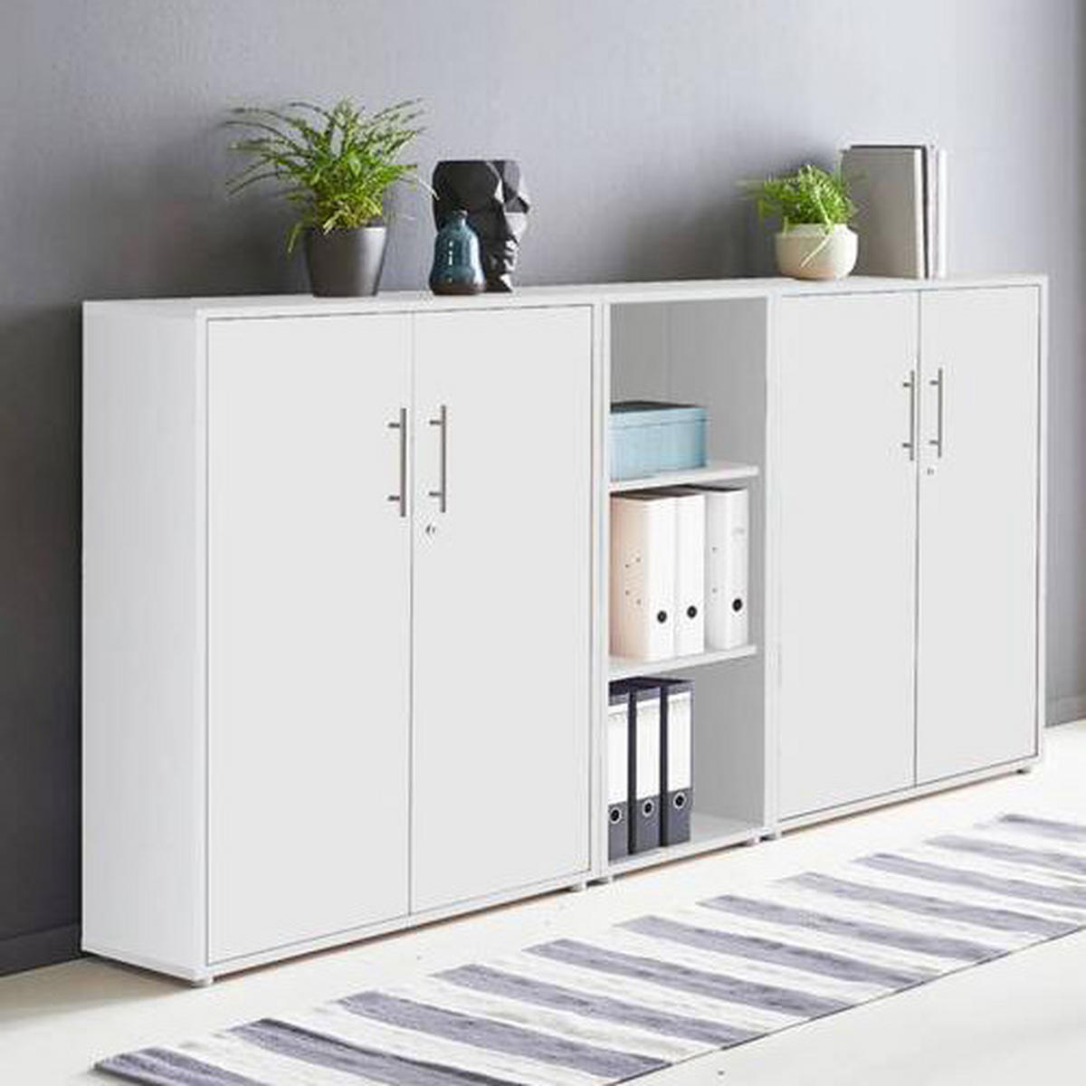 AKTENSCHRANK Weiß  - Weiß, MODERN, Holzwerkstoff (213/114/33cm) - MID.YOU