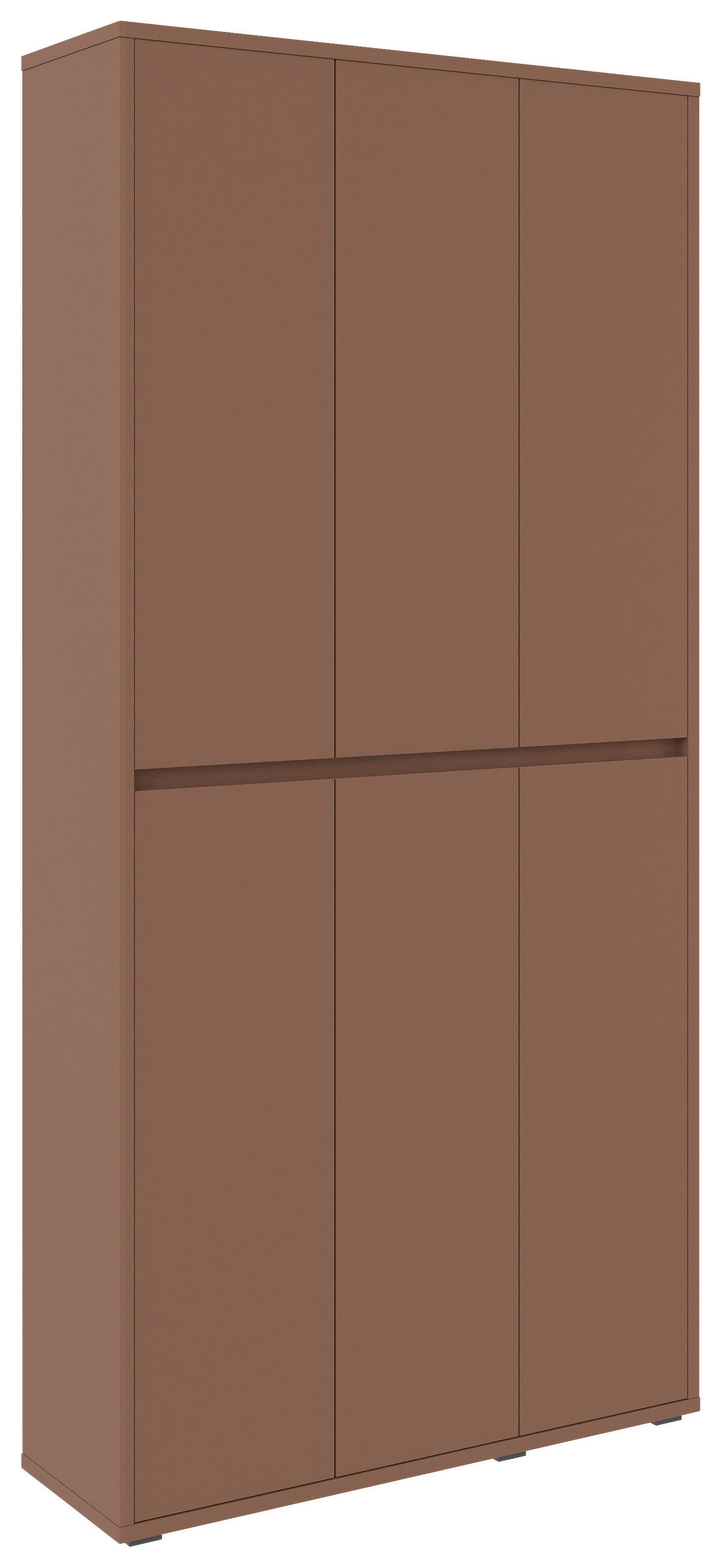 OMARA ZA ČEVLJE terakota - antracit/terakota, Design, umetna masa/leseni material (100/210/34cm) - Xora