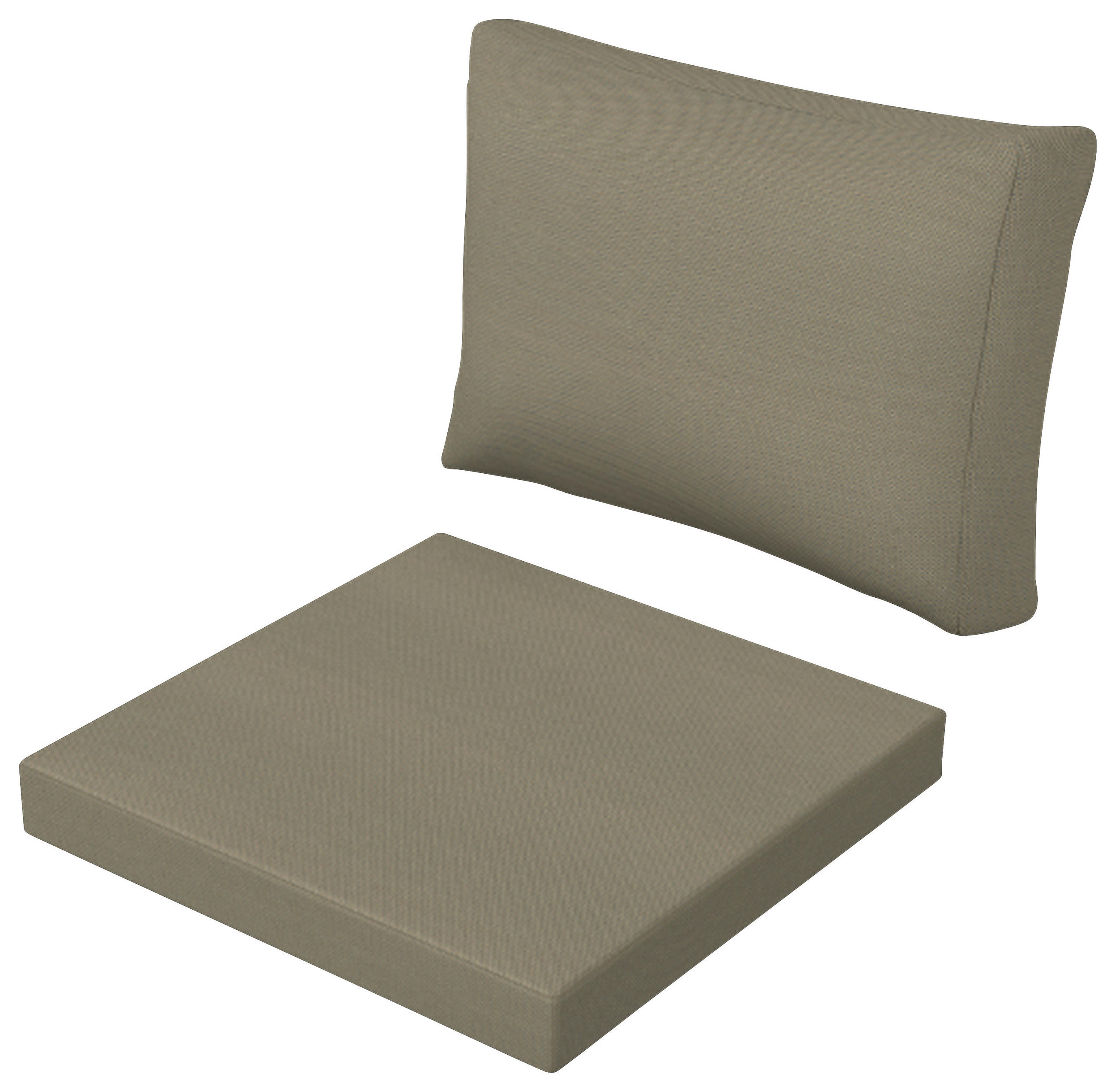 SITZ-UND RÜCKENKISSENSET   72/78/48 cm  - Taupe, Basics, Textil (72/78/48cm)