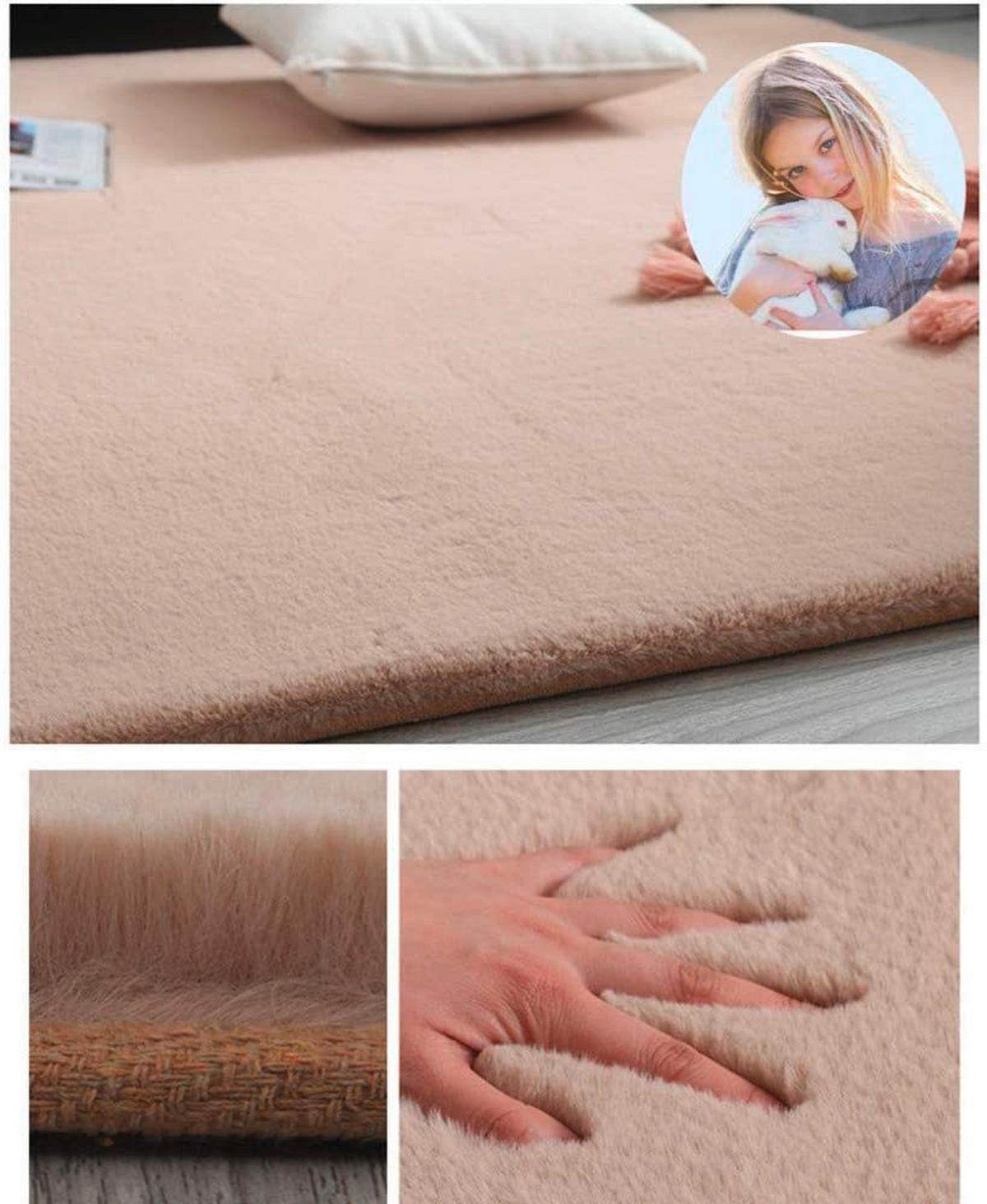 FELLTEPPICH 80/150 cm Olympos Braun  - Braun, KONVENTIONELL, Kunststoff/Textil (80/150cm) - Novel