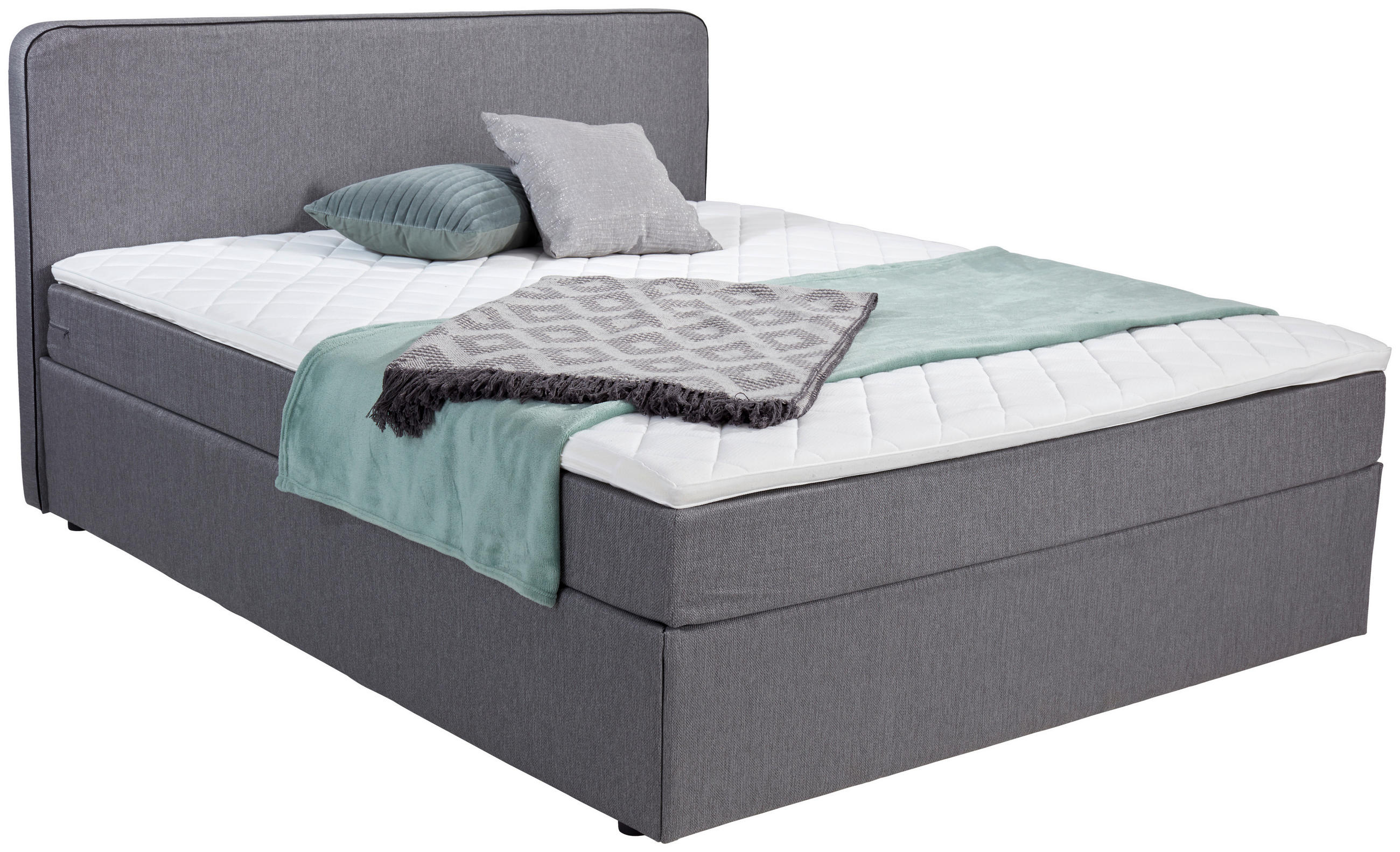 BOXBETT 180/200 cm in Grau - Grau, Konventionell, Holz (180/200cm) - P & B
