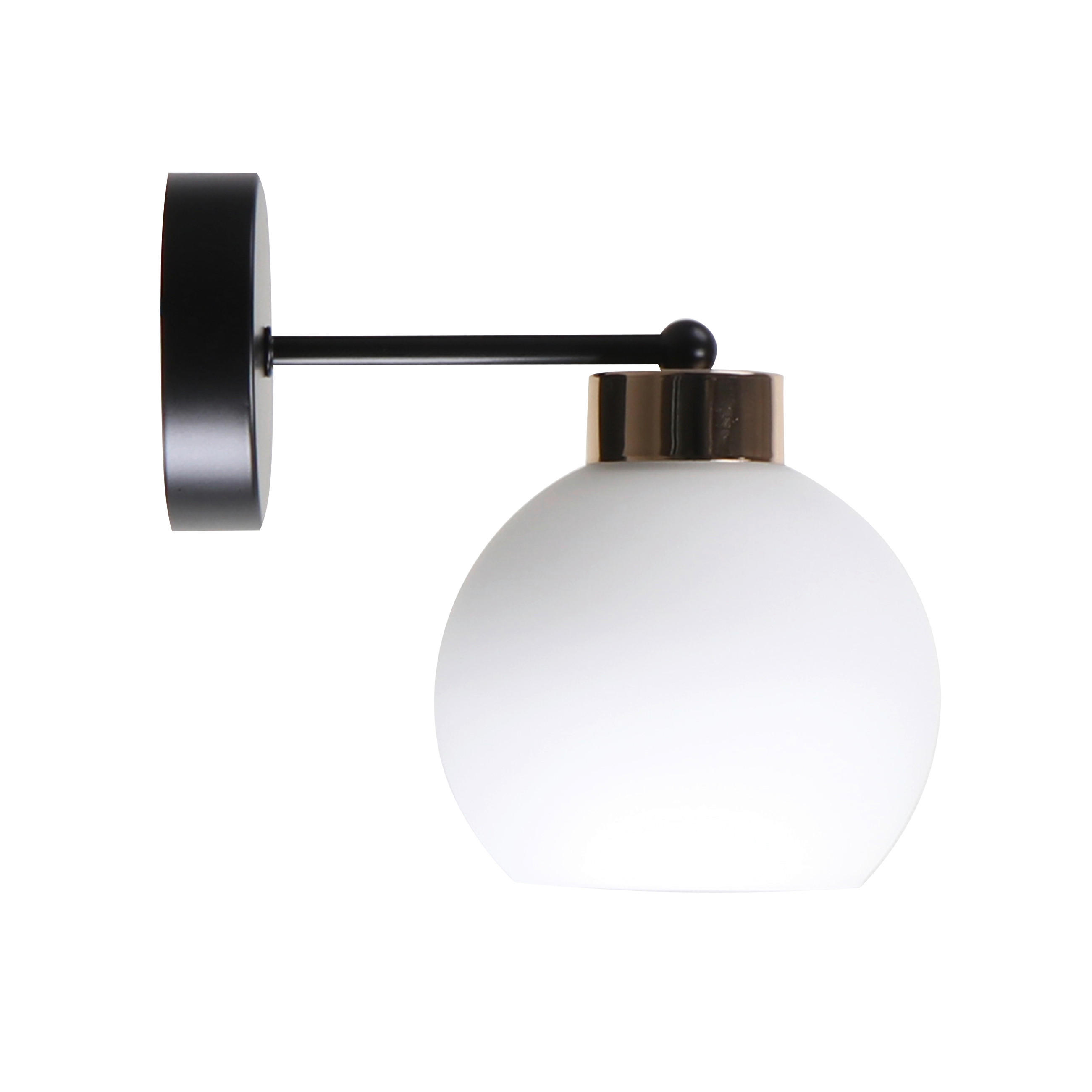 VÄGGLAMPA Amanda 23/14/20 cm   - vit/svart, Klassisk, metall (23/14/20cm)