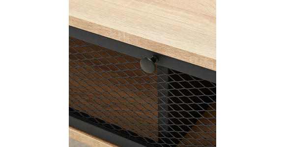 SCHUHBANK 95/40/41 cm - Schwarz/Sonoma Eiche, MODERN, Holz/Metall (95/40/41cm) - Novel