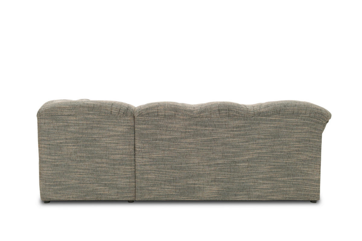 ECKSOFA Grau, Weiß Webstoff  - Schwarz/Weiß, KONVENTIONELL, Kunststoff/Textil (243/180cm) - MID.YOU