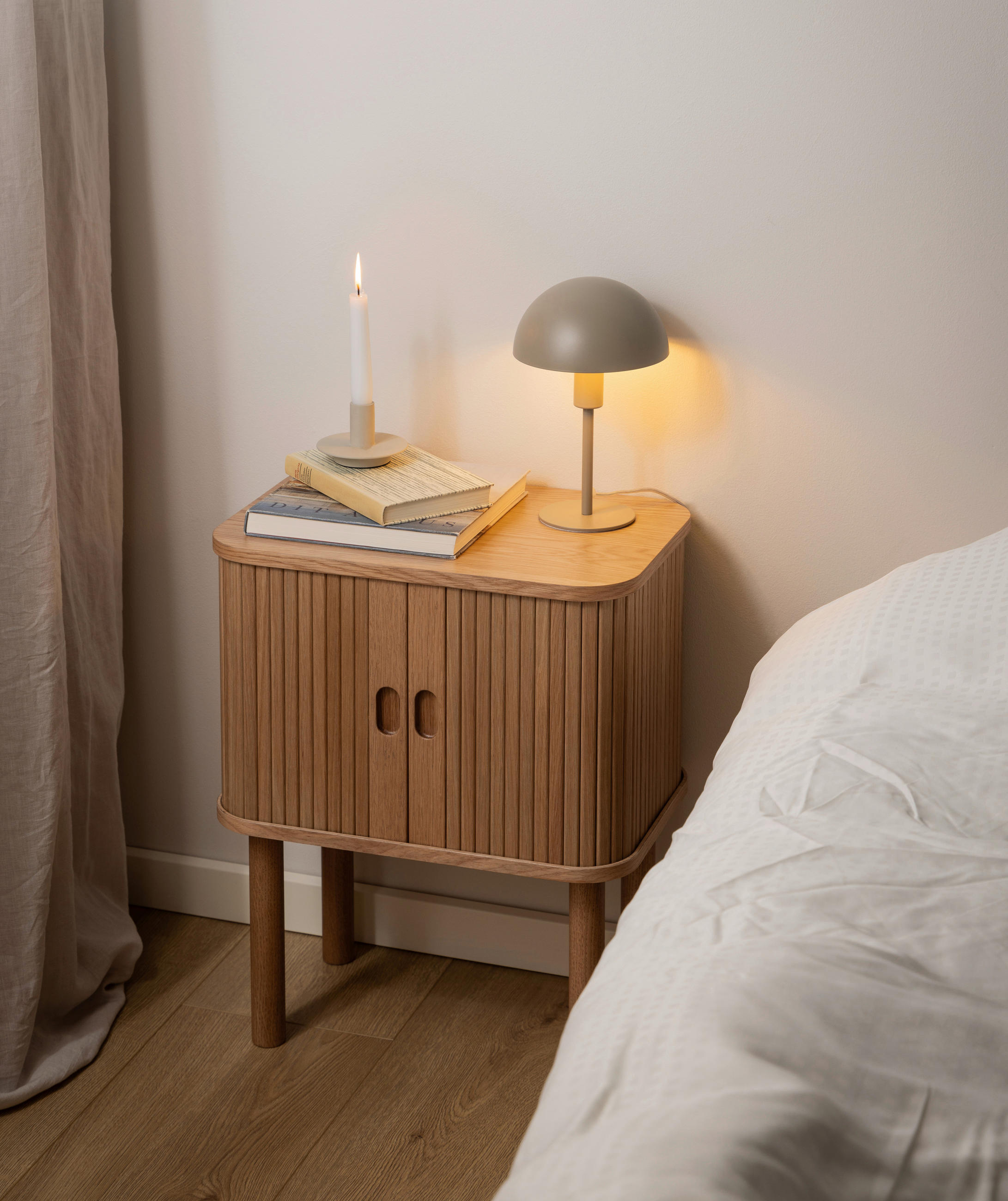 NACHTSCHRANK - Eichefarben, Trend, Holzwerkstoff (45/30/60cm)