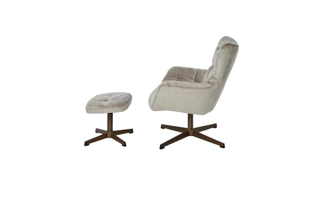 RELAXSESSELSET in Holz Grau, Kupferfarben  - Grau/Kupferfarben, MODERN, Holz (83/88/80cm) - MID.YOU