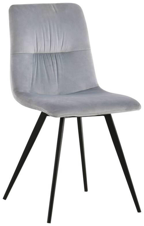 STOLICA  svijetlo siva  metal, tekstil      - svijetlo siva/crna, Design, metal/tekstil (45/88/54,5cm) - Carryhome