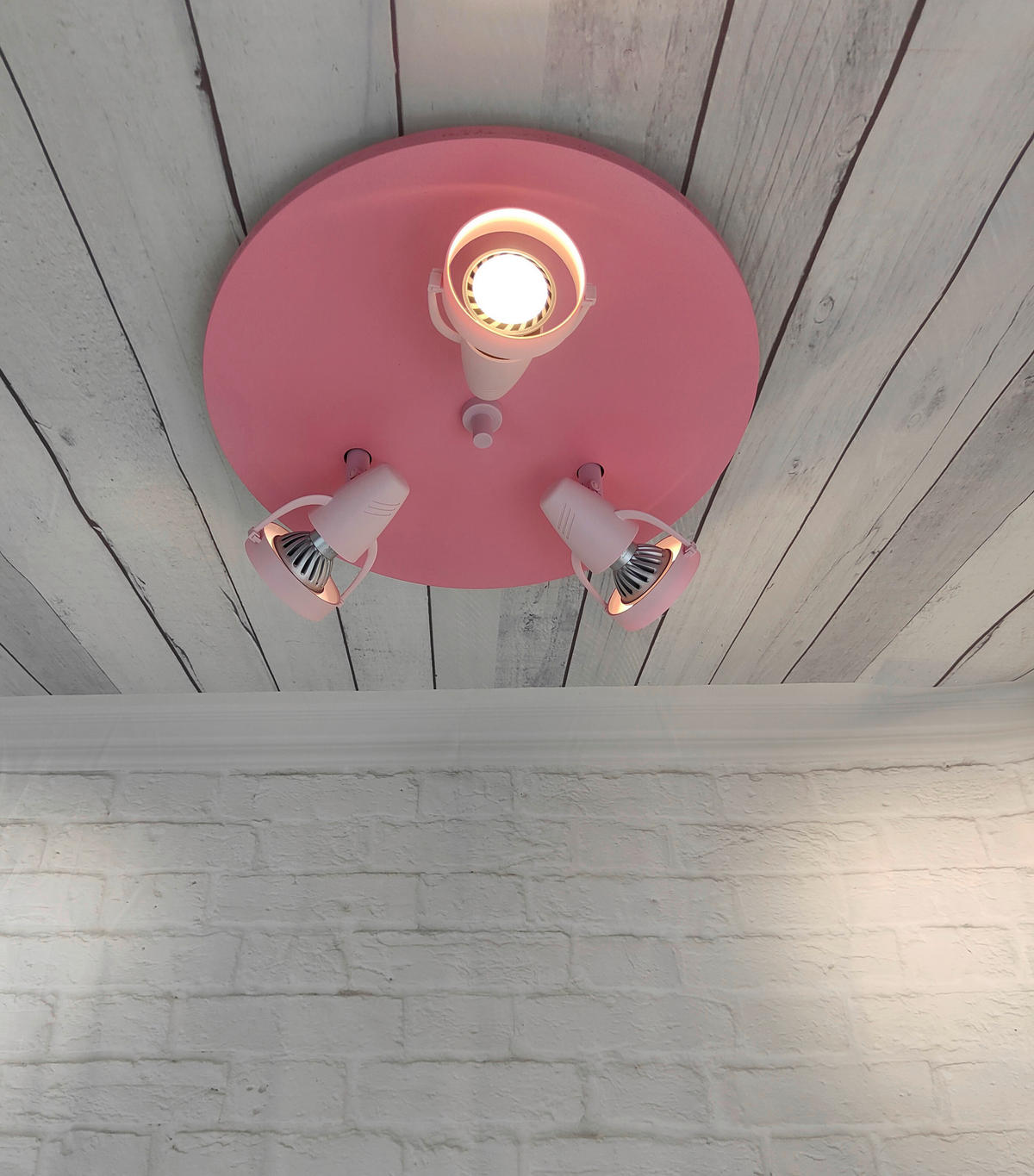 DECKENLEUCHTE 35/35/15 cm   - Rosa, Basics, Holzwerkstoff/Kunststoff (35/35/15cm)