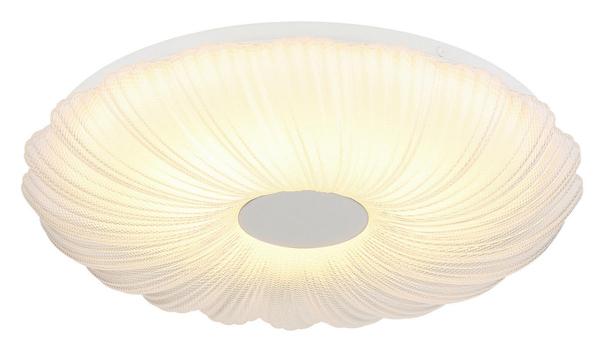 STROPNÍ LED SVÍTIDLO, 38/7 cm  - bílá/opál, Konvenční, kov/plast (38/7cm) - Globo