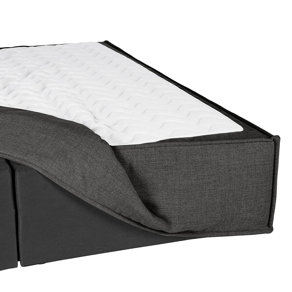 BOXSPRINGBETT 270/200 cm  in Anthrazit  - Anthrazit, Design, Textil (270/200cm) - home24