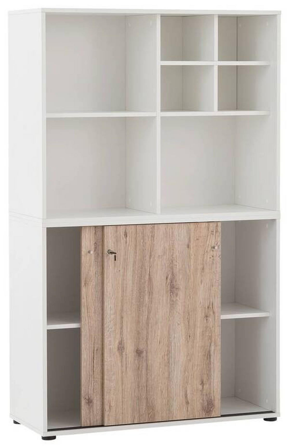 AKTENSCHRANK 100,1/167,2/41 cm  - Wildeiche/Weiß, MODERN, Holzwerkstoff (100,1/167,2/41cm) - MID.YOU