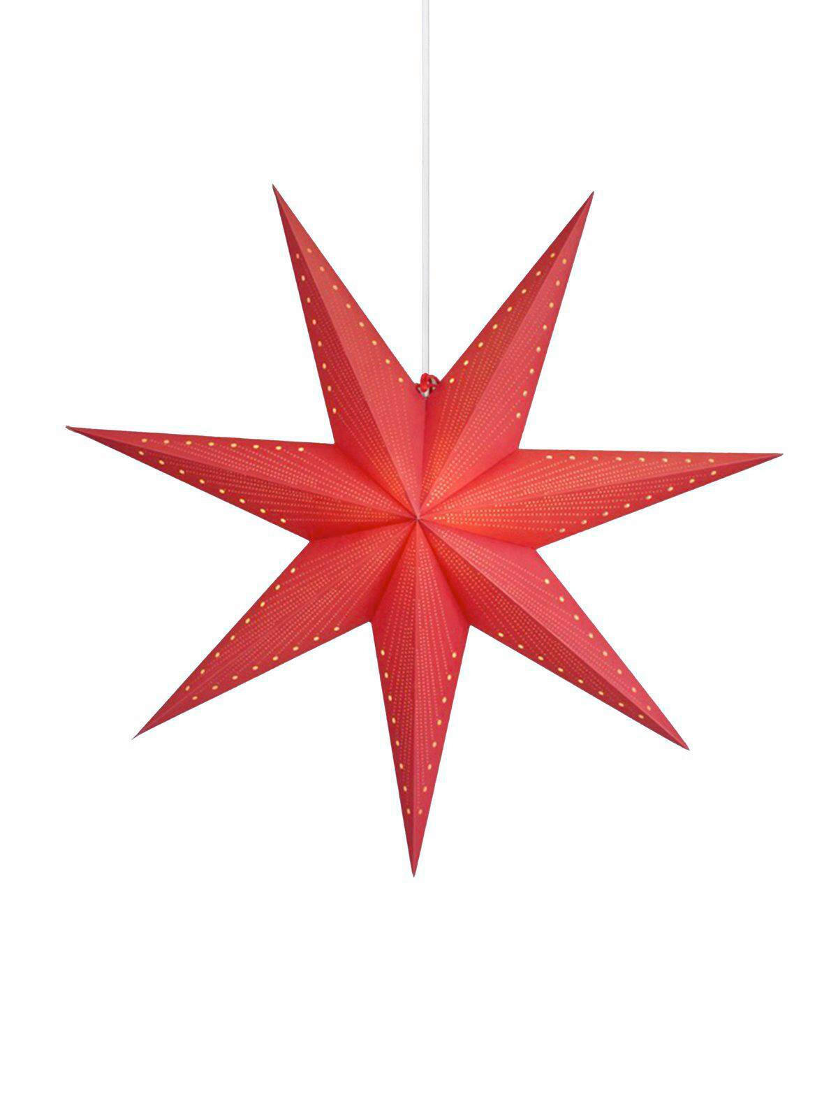 LEUCHTENSCHIRM PR Home Polaris 75 cm  - Rot, KONVENTIONELL, Papier (75cm)