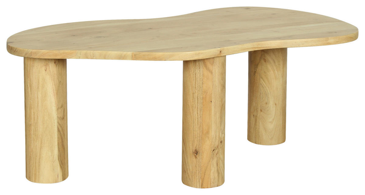 COUCHTISCH Akazie massiv Freiform Naturfarben  - Schwarz/Naturfarben, Design, Holz (110/45/55cm) - MID.YOU