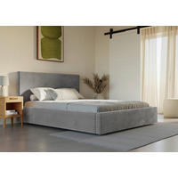 POLSTERBETT Lattenrost, Bettkasten 120/200 cm  in Grau  - Schwarz/Alufarben, Design, Holz/Kunststoff (120/200cm) - Boxxx