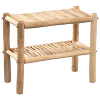 GARDEROBENBANK  in 60/50/30 cm  - Hellbraun/Eukalyptusholzfarben, Basics, Holz (60/50/30cm)