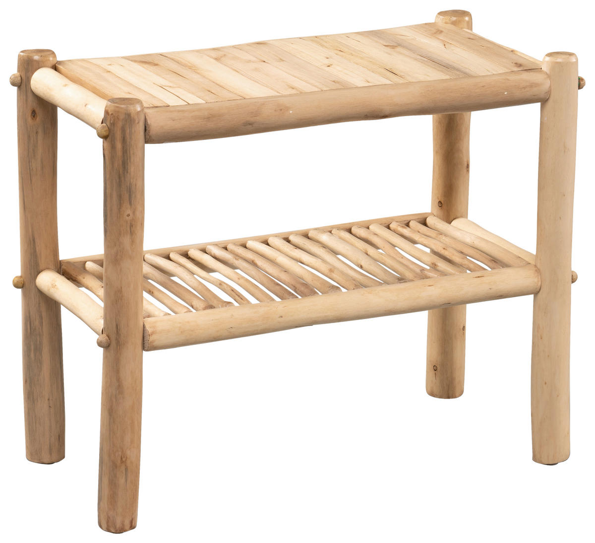 GARDEROBENBANK  in 60/50/30 cm  - Hellbraun/Eukalyptusholzfarben, Basics, Holz (60/50/30cm)