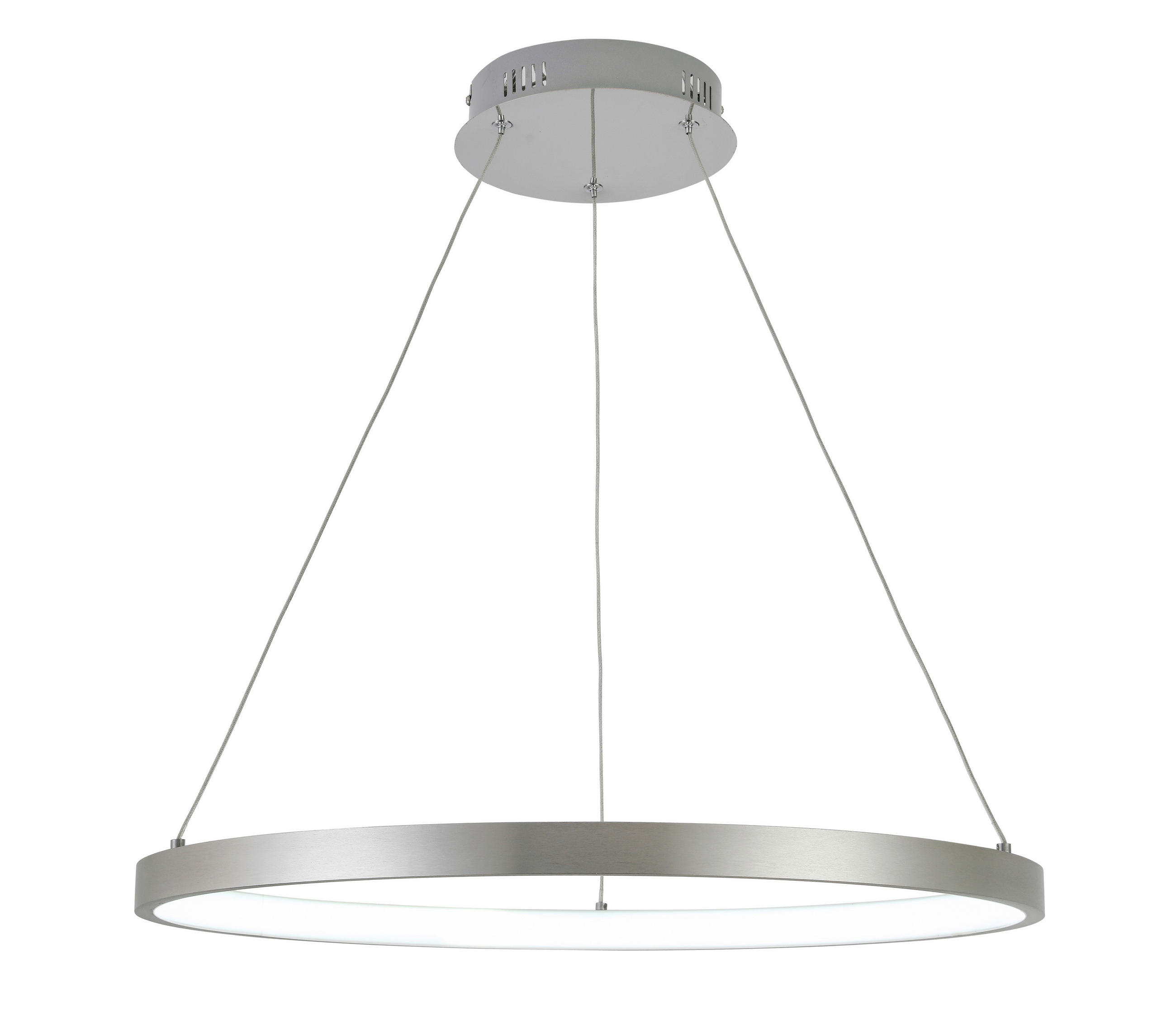 LED-HÄNGELEUCHTE 60/120 cm  - Alufarben, Design, Kunststoff/Metall (60/120cm) - Novel