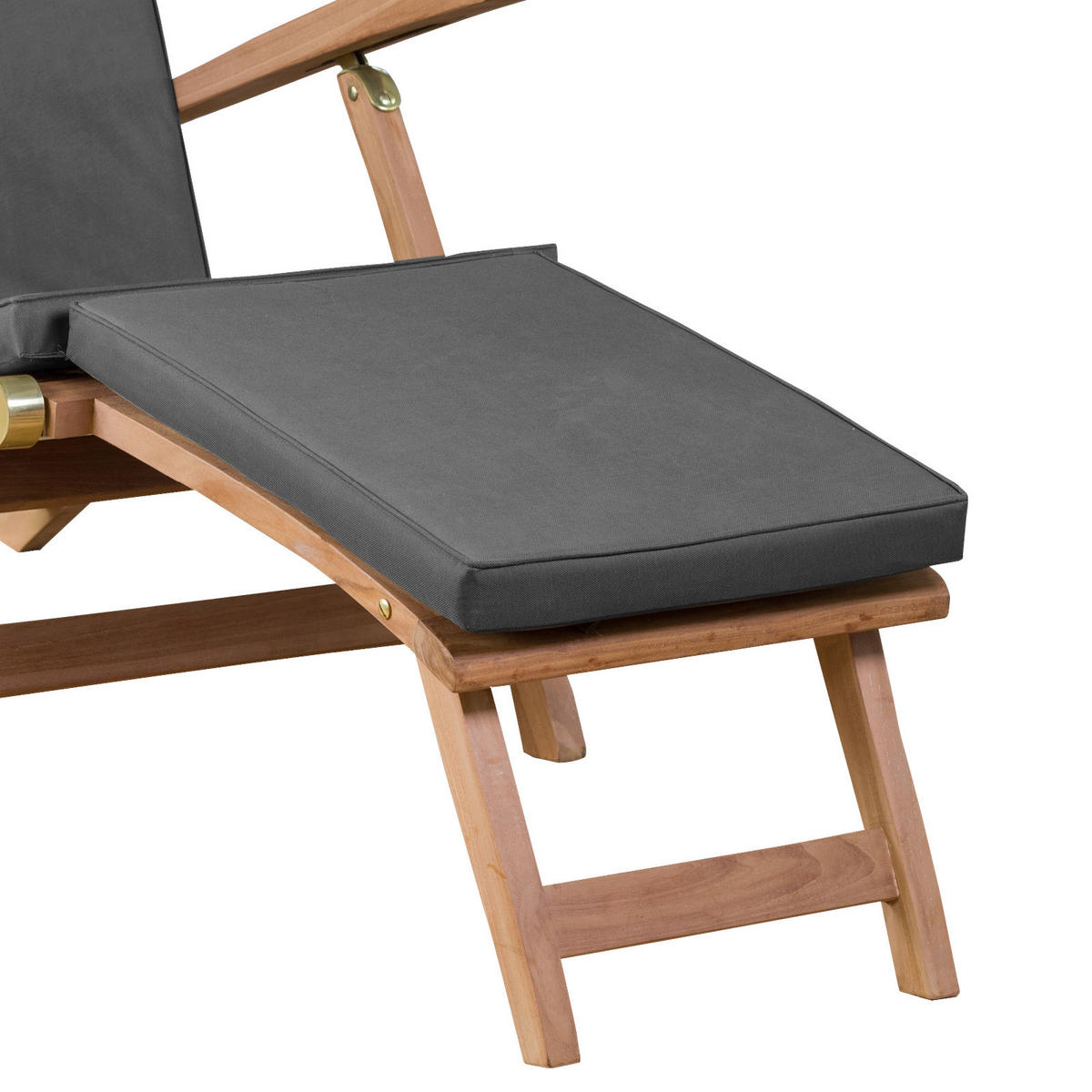 BÄDERLIEGE 60/93/170 cm  - Grau/Teakfarben, Basics, Holz (60/93/170cm)