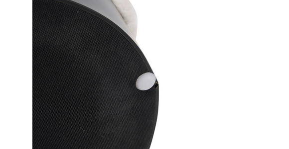 HOCKER in Metall, Textil Schwarz, Weiß  - Schwarz/Weiß, Trend, Textil/Metall (35/42/35cm) - Xora