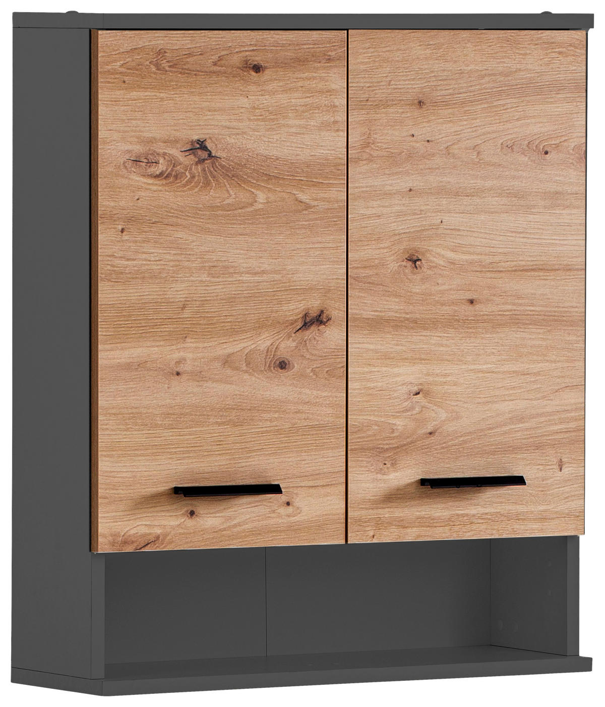 HÄNGESCHRANK 60/70,8/20,5 cm  - Anthrazit/Schwarz, KONVENTIONELL, Holzwerkstoff/Metall (60/70,8/20,5cm) - Stylife