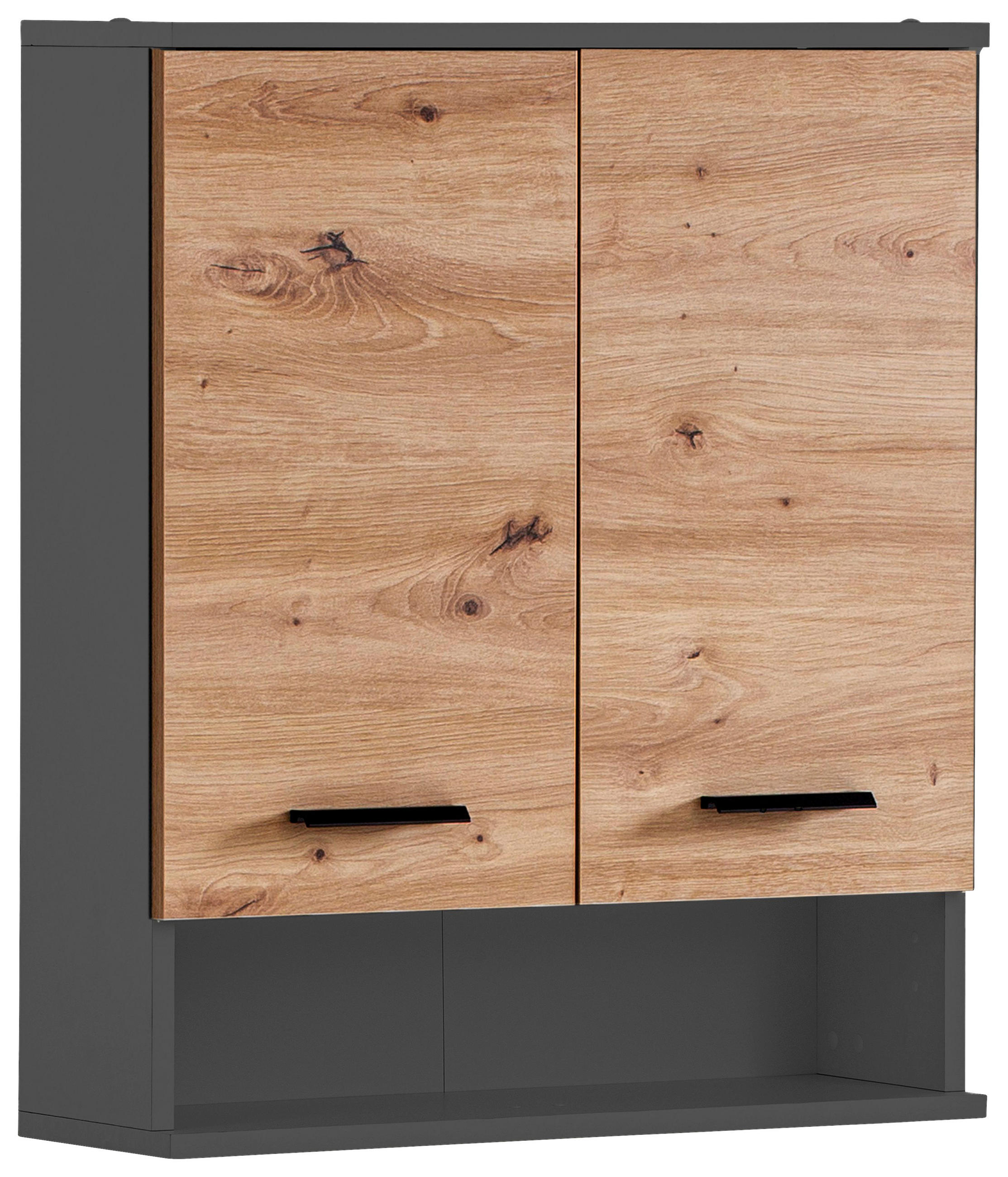Stylife Hängeschrank Palermo Anthrazit, Eiche Artisan 60x70.8x20.5 cm