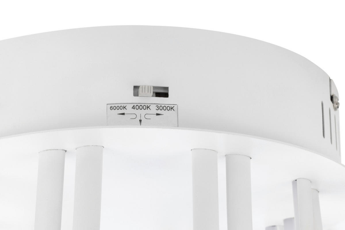 LED-DECKENLEUCHTE Dofida 58/20 cm  - Weiß, Design, Kunststoff/Metall (58/20cm) - Novel