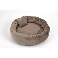 HAUSTIERKISSEN CHARLY TAUPE - Taupe, KONVENTIONELL, Textil (50/50/15cm)