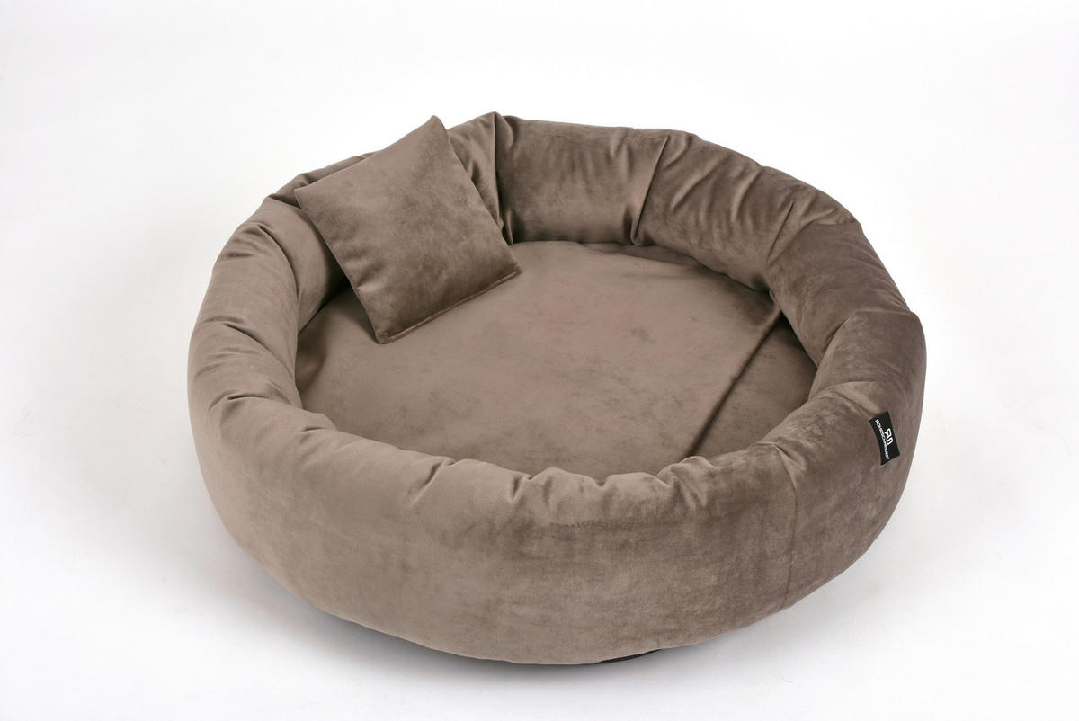 HAUSTIERKISSEN CHARLY TAUPE - Taupe, KONVENTIONELL, Textil (50/50/15cm)