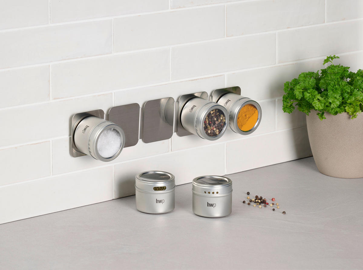 KRYDDASK SET - klar/silver, Basics, metall/plast (6/5,5cm) - Homeware Profession.