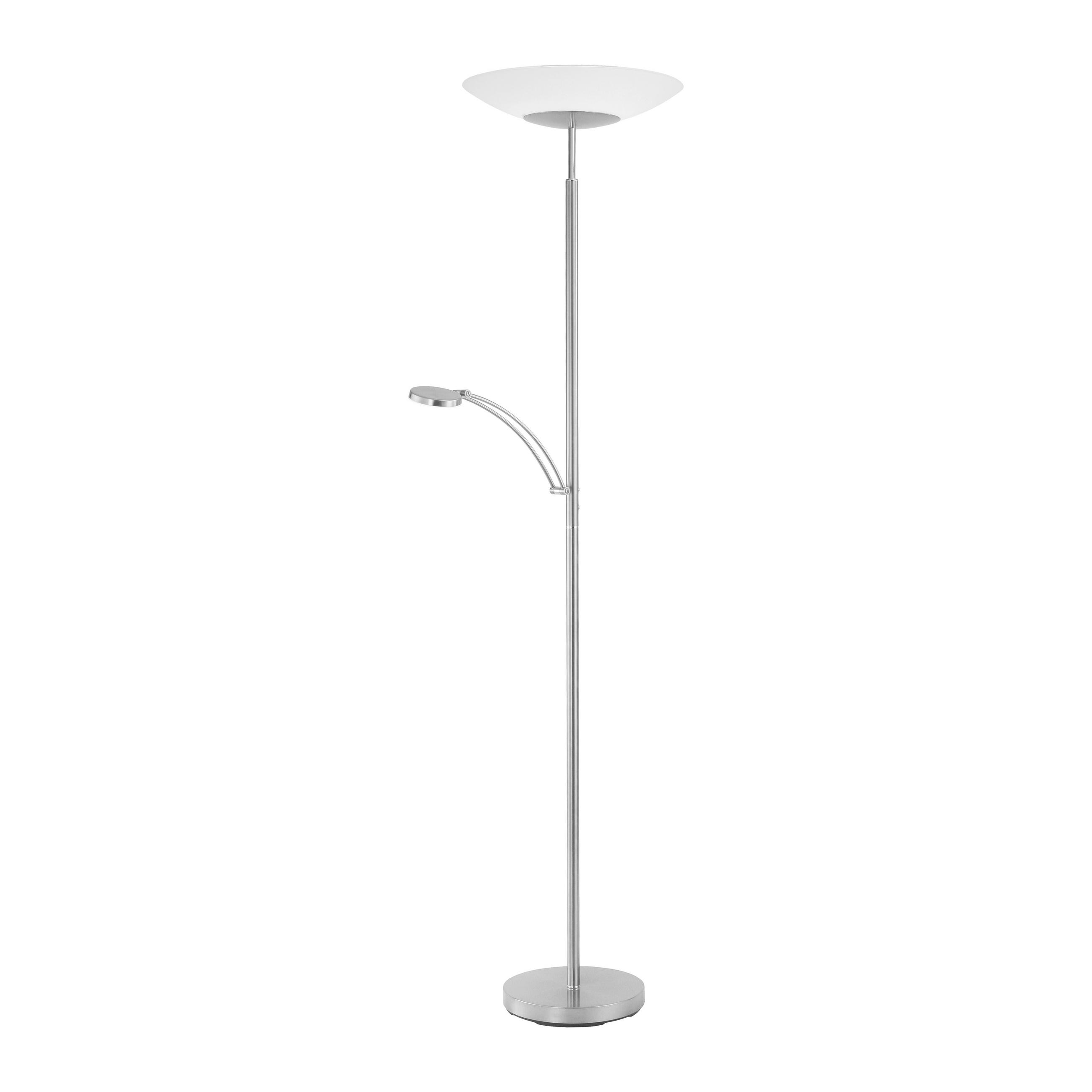 LED-STEHLEUCHTE 60/50/181 cm    - Silberfarben, Basics, Glas/Kunststoff (60/50/181cm) - Paul Neuhaus