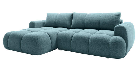 ECKSOFA Türkis Struktur  - Türkis/Schwarz, KONVENTIONELL, Kunststoff/Textil (172/272cm) - Carryhome