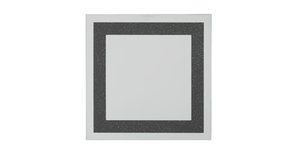 BEISTELLTISCH 50/50/60 cm Schwarz, Silberfarben quadratisch  - Silberfarben/Schwarz, LIFESTYLE, Glas/Holzwerkstoff (50/50/60cm) - Xora